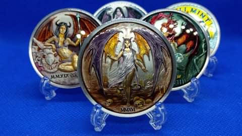 2016 Temptation of the Succubus Color Enamelled 2oz .999 Silver