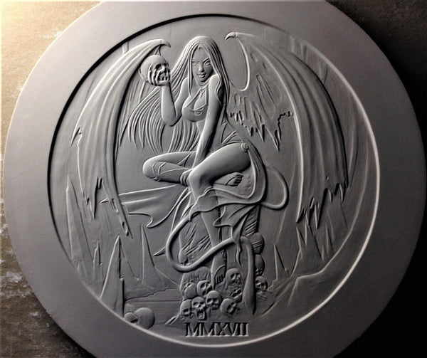 2017 Temptation of the Succubus - Proof Finish by Pheli Mint, 2oz .999 - PM  INC