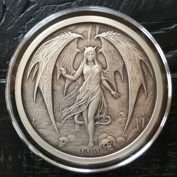 2016 Temptation of the Succubus - Antique Finish by Pheli Mint, 2oz